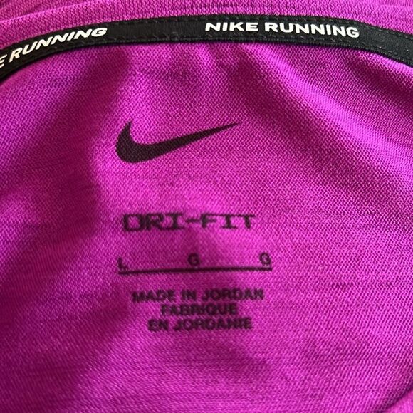 🆕 Nike Men's Purple Dri-FIT Short-Sleeve Running Shirt size L - Picture 4 of 4